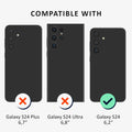 kalibri Hülle kompatibel mit Samsung Galaxy S24 Case - Handyhülle mit 2x Glas Schutz Folie - Cover Handyhülle