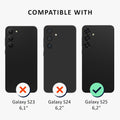 kalibri Hülle kompatibel mit Samsung Galaxy S25 Case - Handyhülle mit 2x Glas Schutz Folie - Cover Handyhülle