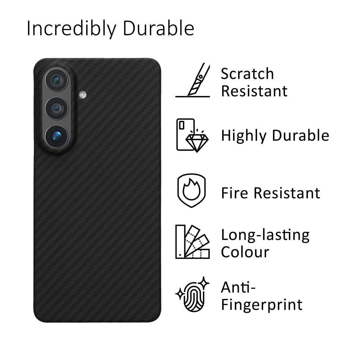 Samsung Galaxy S26 Aramid Carbon Hardcover Handyhülle