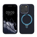 kalibri Hülle kompatibel mit Apple iPhone 15 Pro Hülle - Silikon Case kompatibel mit MagSafe - Cover mit Stand Fingerhalter