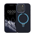 kalibri Hülle kompatibel mit Apple iPhone 15 Pro Hülle - Silikon Case kompatibel mit MagSafe - Cover mit Stand Fingerhalter