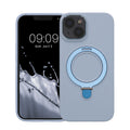 kalibri Hülle kompatibel mit Apple iPhone 13 / iPhone 14 Hülle - Silikon Case kompatibel mit MagSafe - Cover mit Stand Fingerhalter