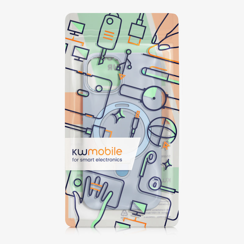 kalibri Hülle kompatibel mit Apple iPhone 13 / iPhone 14 Hülle - Silikon Case kompatibel mit MagSafe - Cover mit Stand Fingerhalter