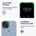 kalibri Hülle kompatibel mit Apple iPhone 13 / iPhone 14 Hülle - Silikon Case kompatibel mit MagSafe - Cover mit Stand Fingerhalter