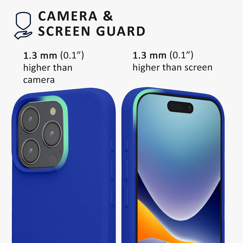 kalibri Hülle kompatibel mit Apple iPhone 15 Pro Hülle - Magnetisches Silikon Case kompatibel mit MagSafe - Cover mit 2x Schutzglas - Handyhülle gummiert