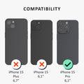 kalibri Hülle kompatibel mit Apple iPhone 15 Pro Hülle - Magnetisches Silikon Case kompatibel mit MagSafe - Cover mit 2x Schutzglas - Handyhülle gummiert