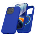 kalibri Hülle kompatibel mit Apple iPhone 15 Pro Hülle - Magnetisches Silikon Case kompatibel mit MagSafe - Cover mit 2x Schutzglas - Handyhülle gummiert