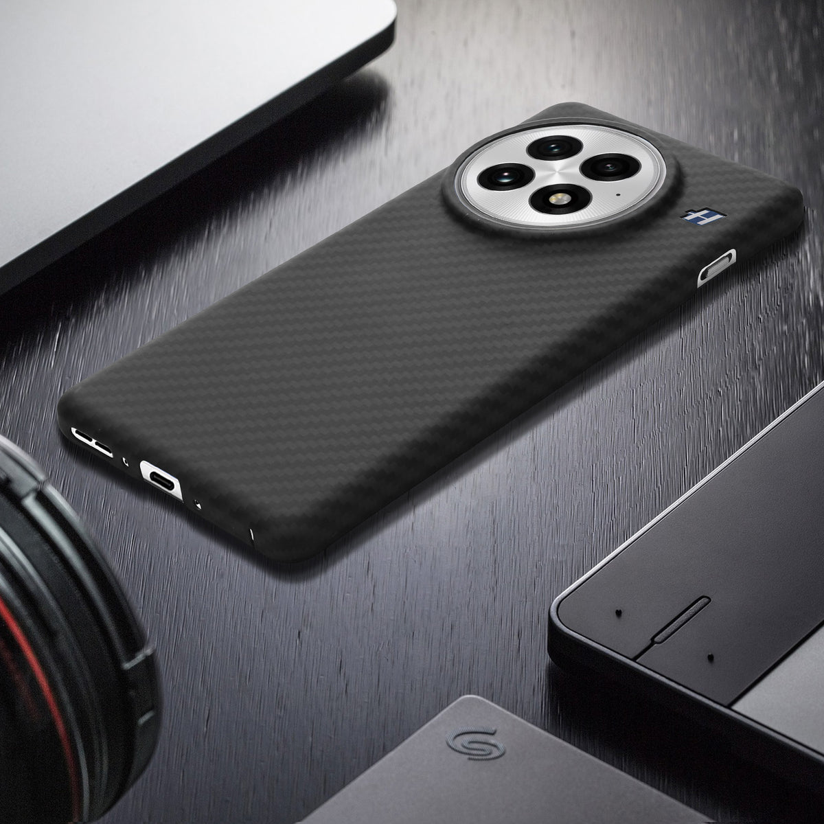 OnePlus 13 Handyhülle Carbon Schwarz