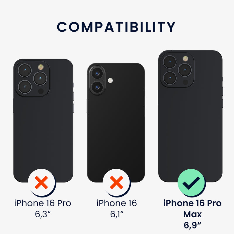 kalibri Flip Hülle Ultra Slim kompatibel mit Apple iPhone 16 Pro Max