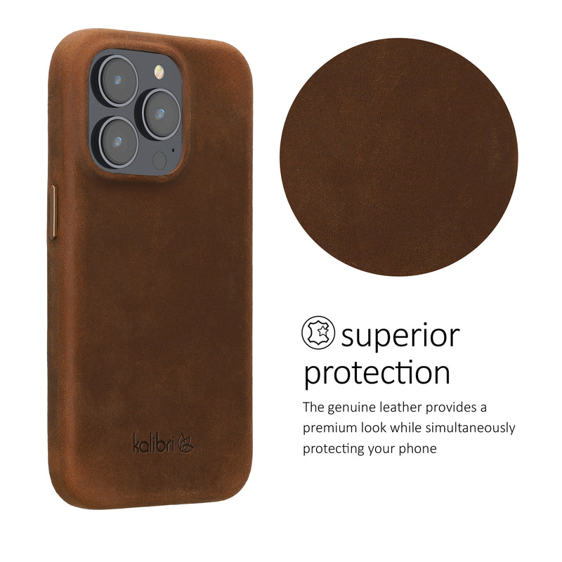 kalibri Schutzhülle kompatibel mit Apple iPhone 15 Pro - Hardcover Handy Cover Case
