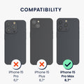 kalibri Schutzhülle kompatibel mit Apple iPhone 15 Pro Max - Hardcover Handy Cover Case