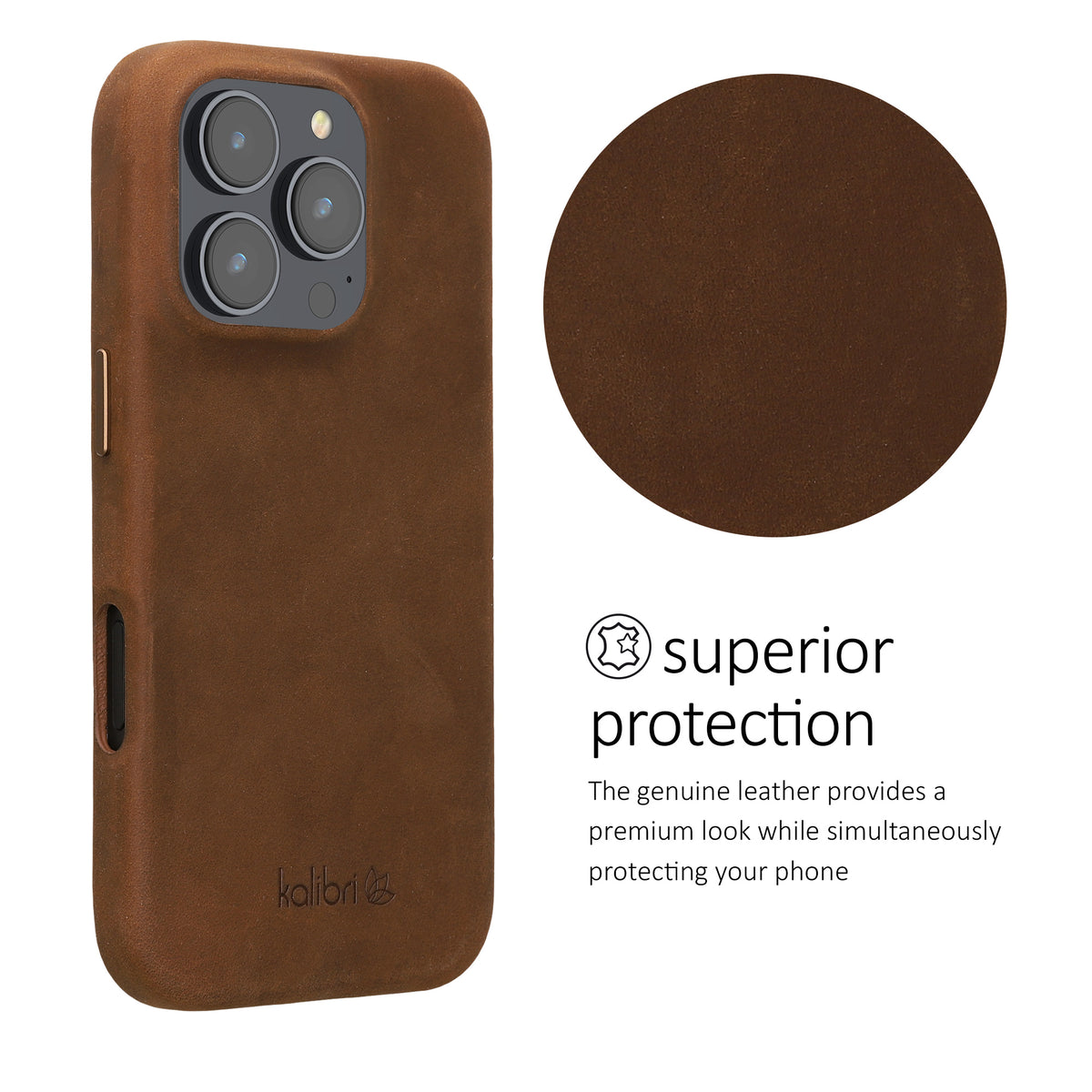 kalibri Schutzhülle kompatibel mit Apple iPhone 16 Pro - Hardcover Handy Cover Case