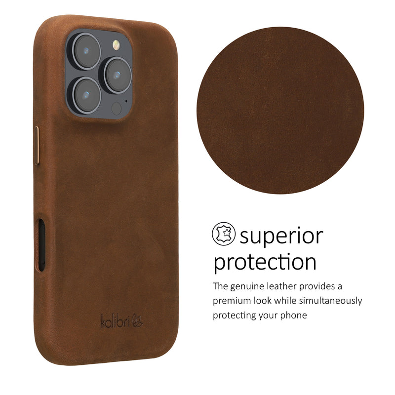 kalibri Schutzhülle kompatibel mit Apple iPhone 16 Pro - Hardcover Handy Cover Case