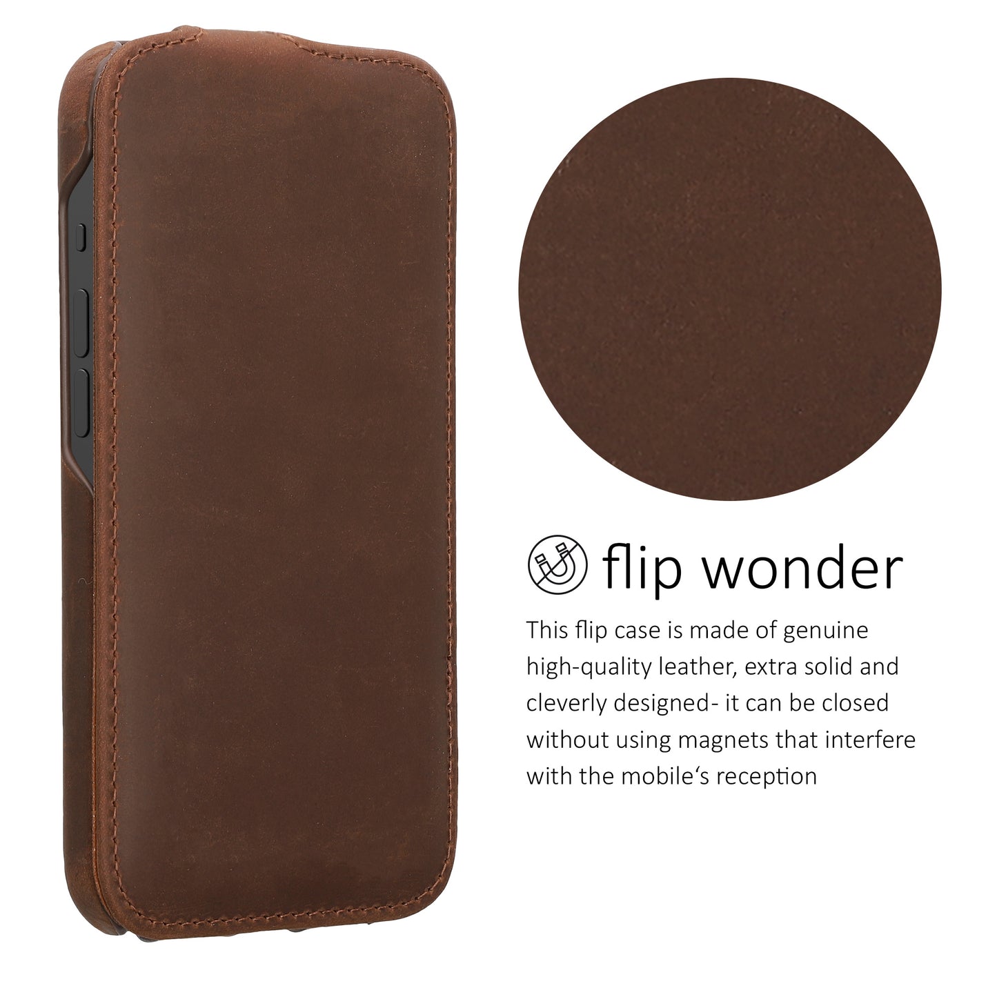 kalibri Flip Hülle Ultra Slim kompatibel mit Apple iPhone 17e / iPhone 16e