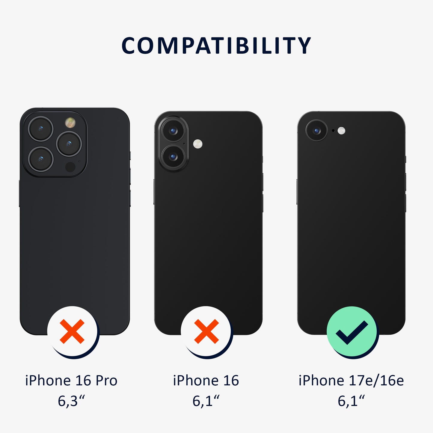 kalibri Flip Hülle Ultra Slim kompatibel mit Apple iPhone 17e / iPhone 16e