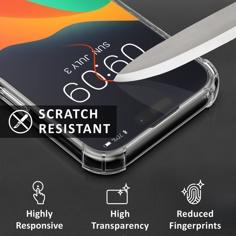 kalibri Hülle kompatibel mit Apple iPhone 16 Pro Case - Handyhülle mit 2x Glas Schutz Folie - Cover Handyhülle