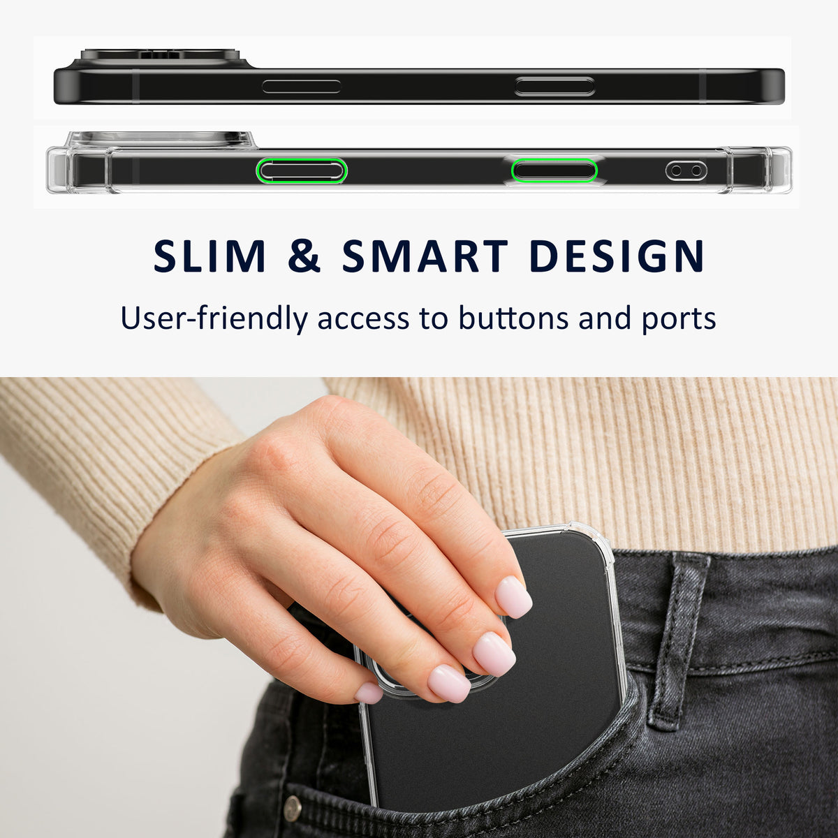 kalibri Hülle kompatibel mit Apple iPhone 16 Pro Max Case - Handyhülle mit 2x Glas Schutz Folie - Cover Handyhülle