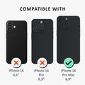 kalibri Hülle kompatibel mit Apple iPhone 16 Pro Max Case - Handyhülle mit 2x Glas Schutz Folie - Cover Handyhülle