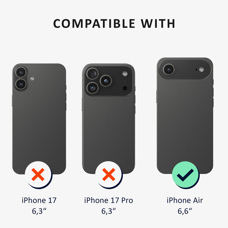 kalibri Hülle kompatibel mit Apple iPhone Air Case - Handyhülle mit 2x Glas Schutz Folie - Cover Handyhülle