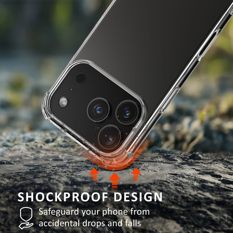 kalibri Hülle kompatibel mit Apple iPhone 17 Pro Case - Handyhülle mit 2x Glas Schutz Folie - Cover Handyhülle