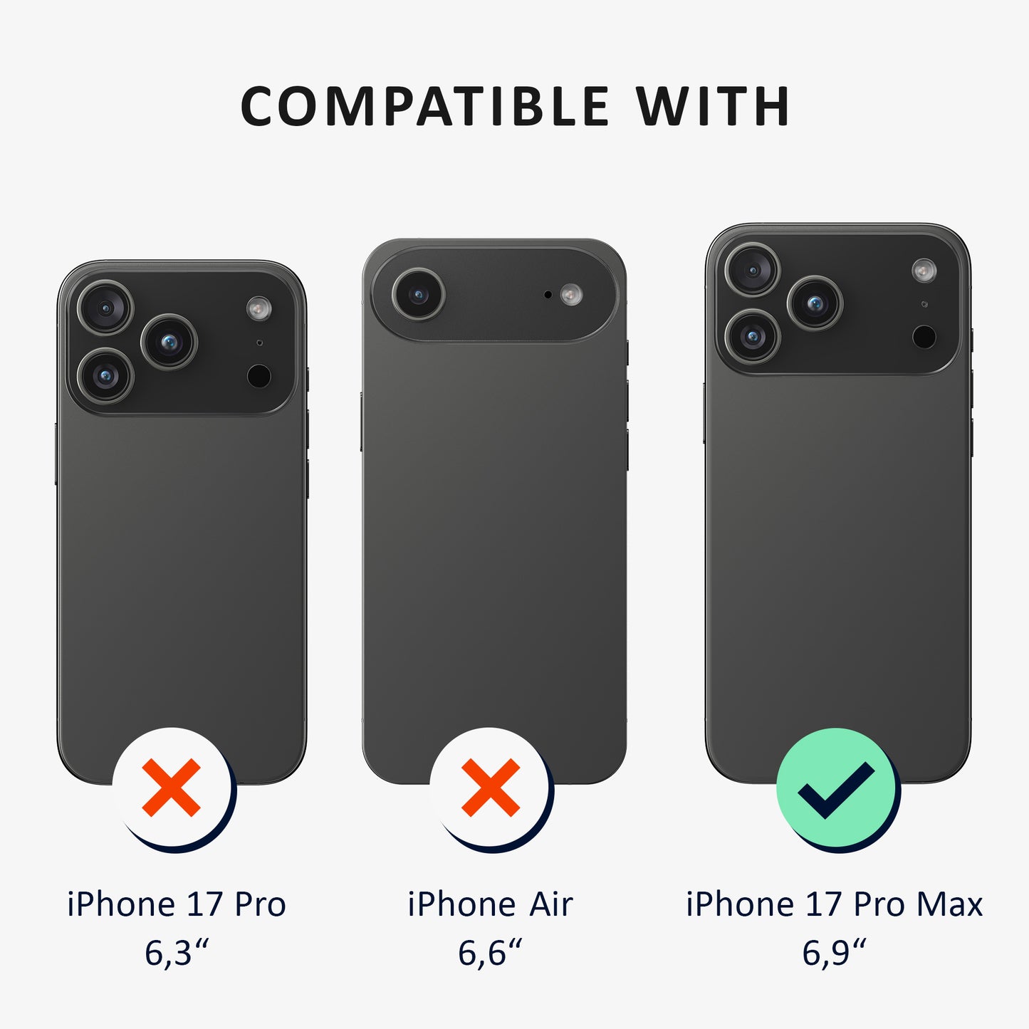 kalibri Hülle für iPhone 17 Pro Max Hülle - Cover Case Handyhülle - Kompatibel mit MagSafe