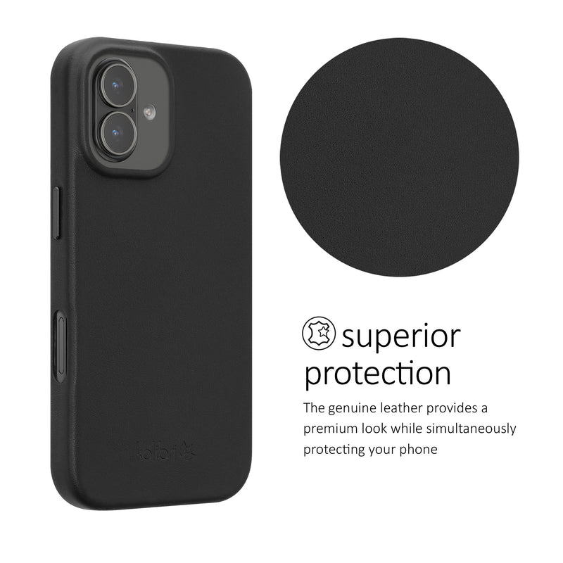 iPhone 17 Echtleder Handyhülle Hardcase