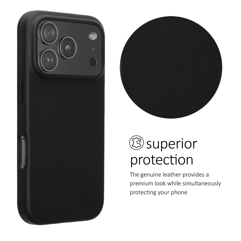 iPhone 18 Pro / iPhone 17 Pro Echtleder Handyhülle Hardcase