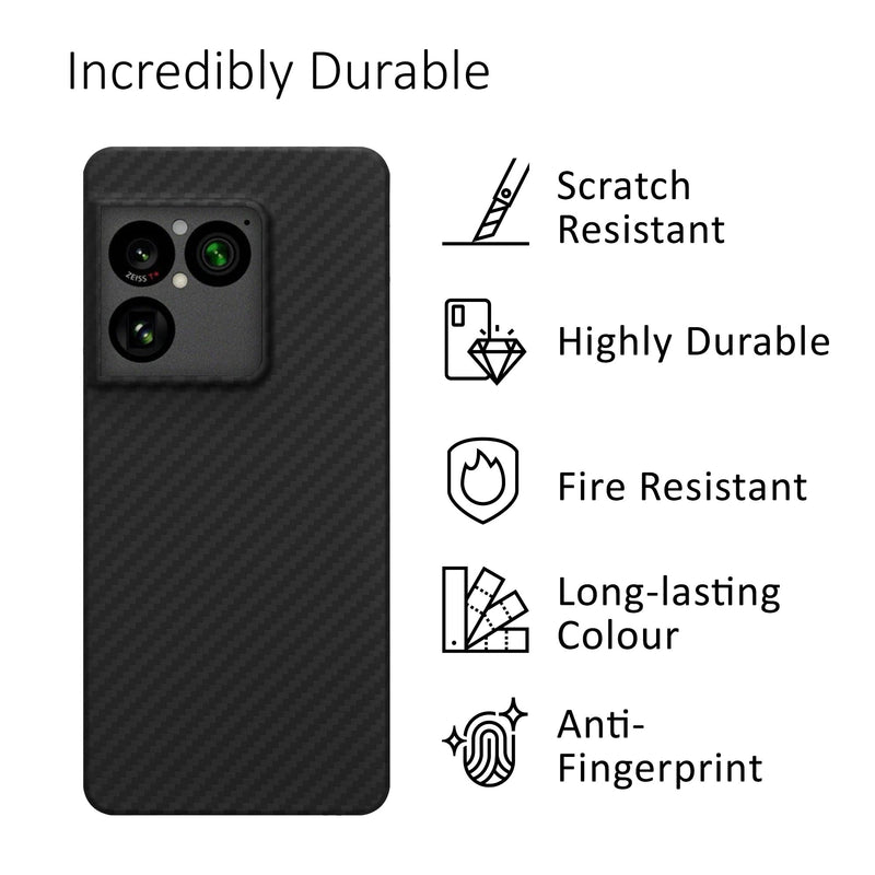 kalibri Schutzhülle kompatibel mit Sony Xperia 1 VIII - Hülle Aramid - Handy Cover Case Handyhülle Schwarz matt Schwarz matt