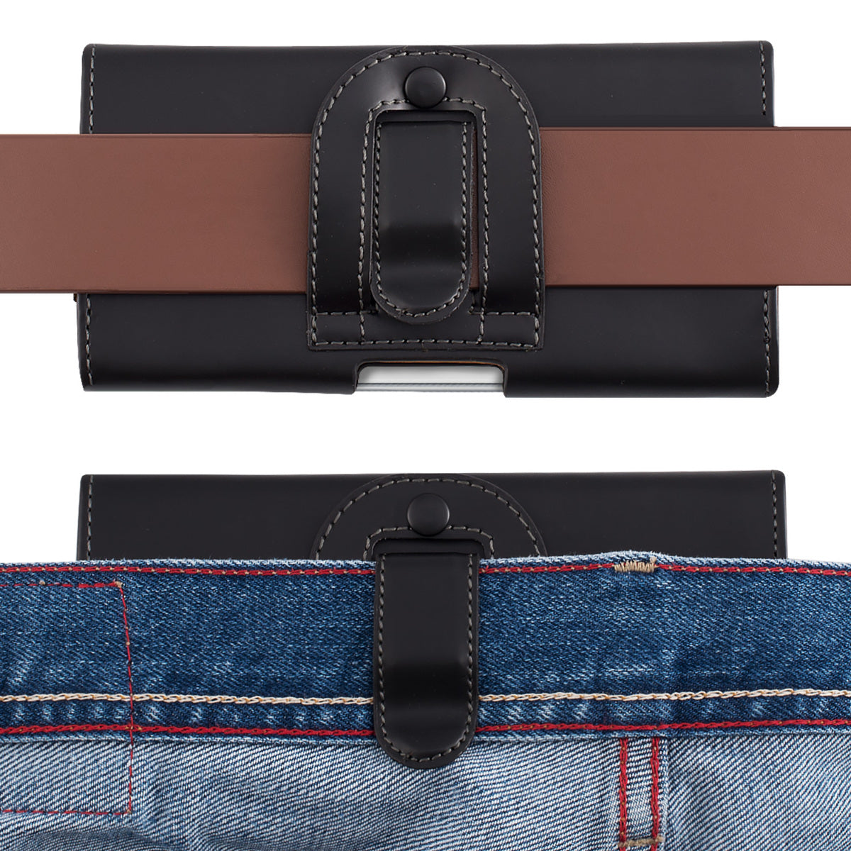 kwmobile Gürteltasche Hülle für Handys mit Gürtelclip - 16,2 x 8,5 cm Gürtel Case mit Gürtelschlaufe