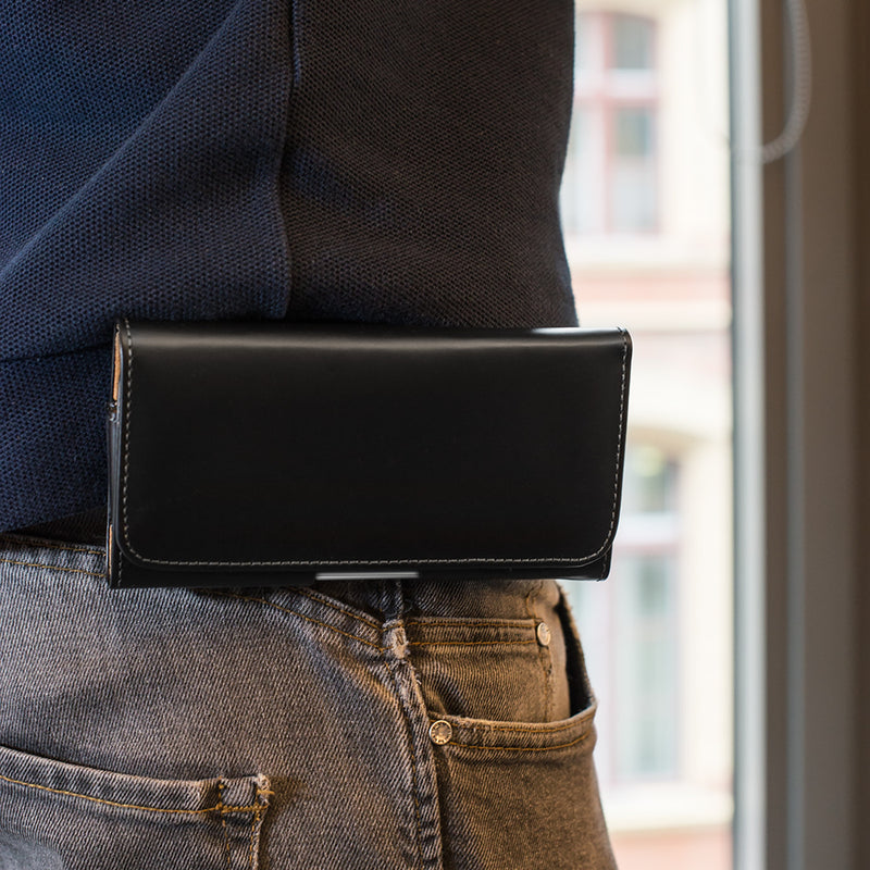 kwmobile Gürteltasche Hülle für Handys mit Gürtelclip - 16,2 x 8,5 cm Gürtel Case mit Gürtelschlaufe