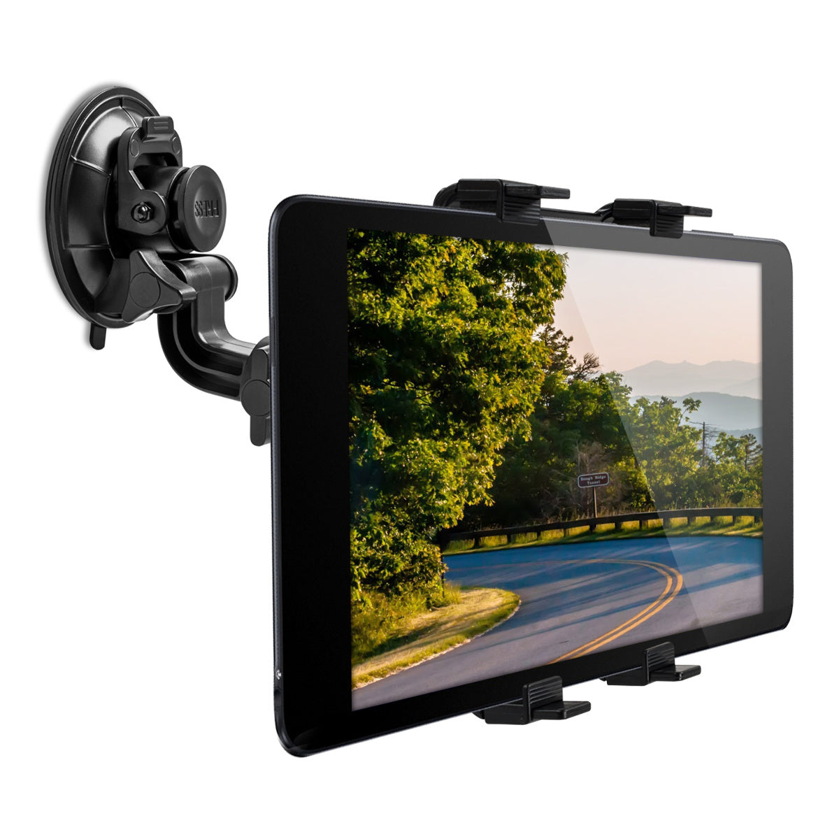 kwmobile KFZ Scheiben Tablet Halterung - mit Saugnapf - verstellbar - Auto Windschutzscheiben Halter für Tablets - 11 - 20,7 cm Innenmaße Schwarz  