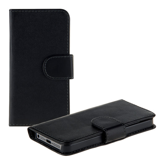 kwmobile Wallet Case Hülle kompatibel mit Apple iPhone SE (1.Gen 2016) / iPhone 5 / iPhone 5S - Cover Flip Tasche mit Kartenfach