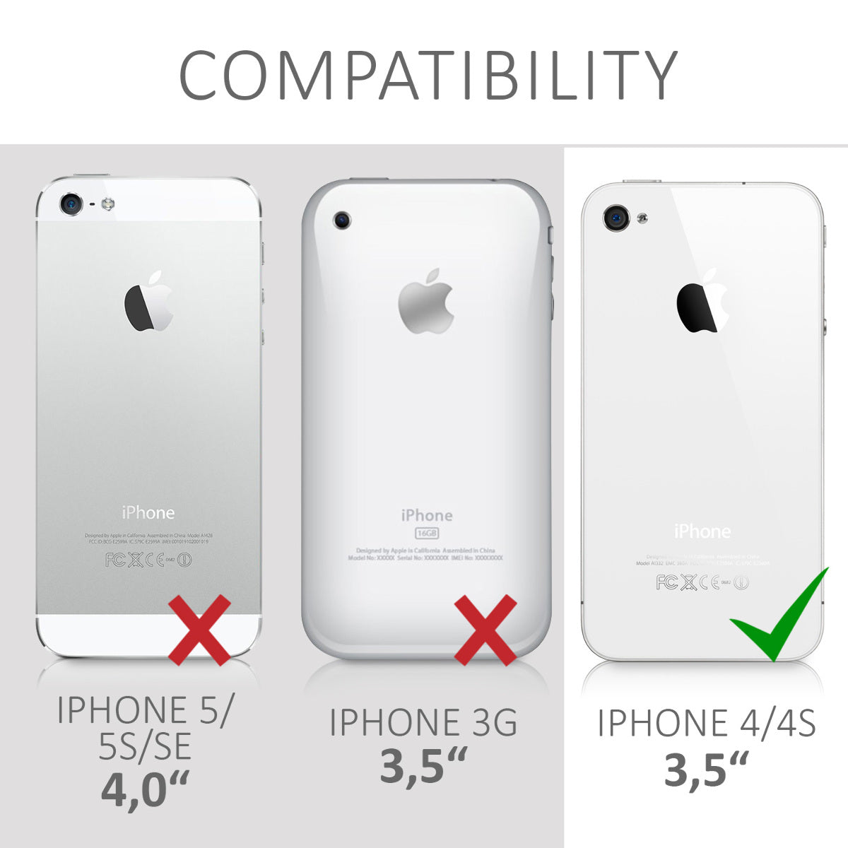 kwmobile Schutzhülle kompatibel mit Apple iPhone 4 / 4S - Hülle Handy - Handyhülle - Cover Case