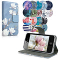 kwmobile Wallet Case kompatibel mit Apple iPhone 4 / 4S Hülle - Cover mit Ständer und Kartenfächern
