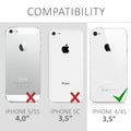 kwmobile Wallet Case kompatibel mit Apple iPhone 4 / 4S Hülle - Cover mit Ständer und Kartenfächern