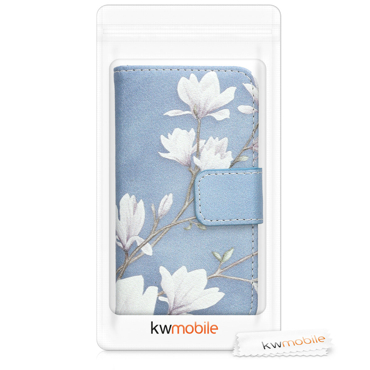 kwmobile Wallet Case kompatibel mit Apple iPhone 4 / 4S Hülle - Cover mit Ständer und Kartenfächern