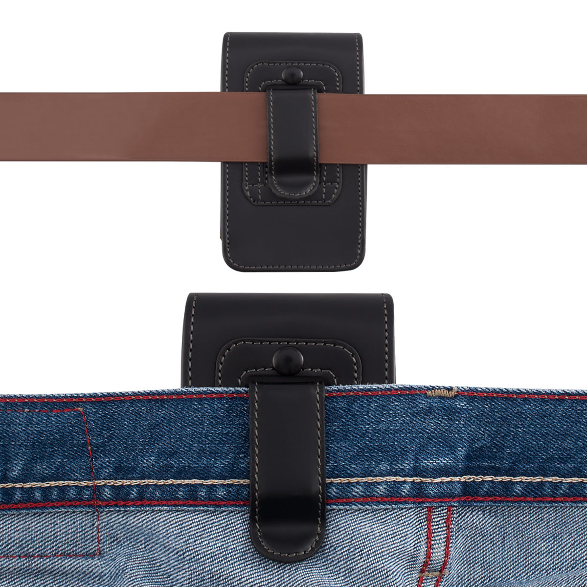 kwmobile Gürteltasche Hülle für Handys mit Gürtelclip - 13,5 x 6,9 cm Gürtel Case mit Gürtelschlaufe
