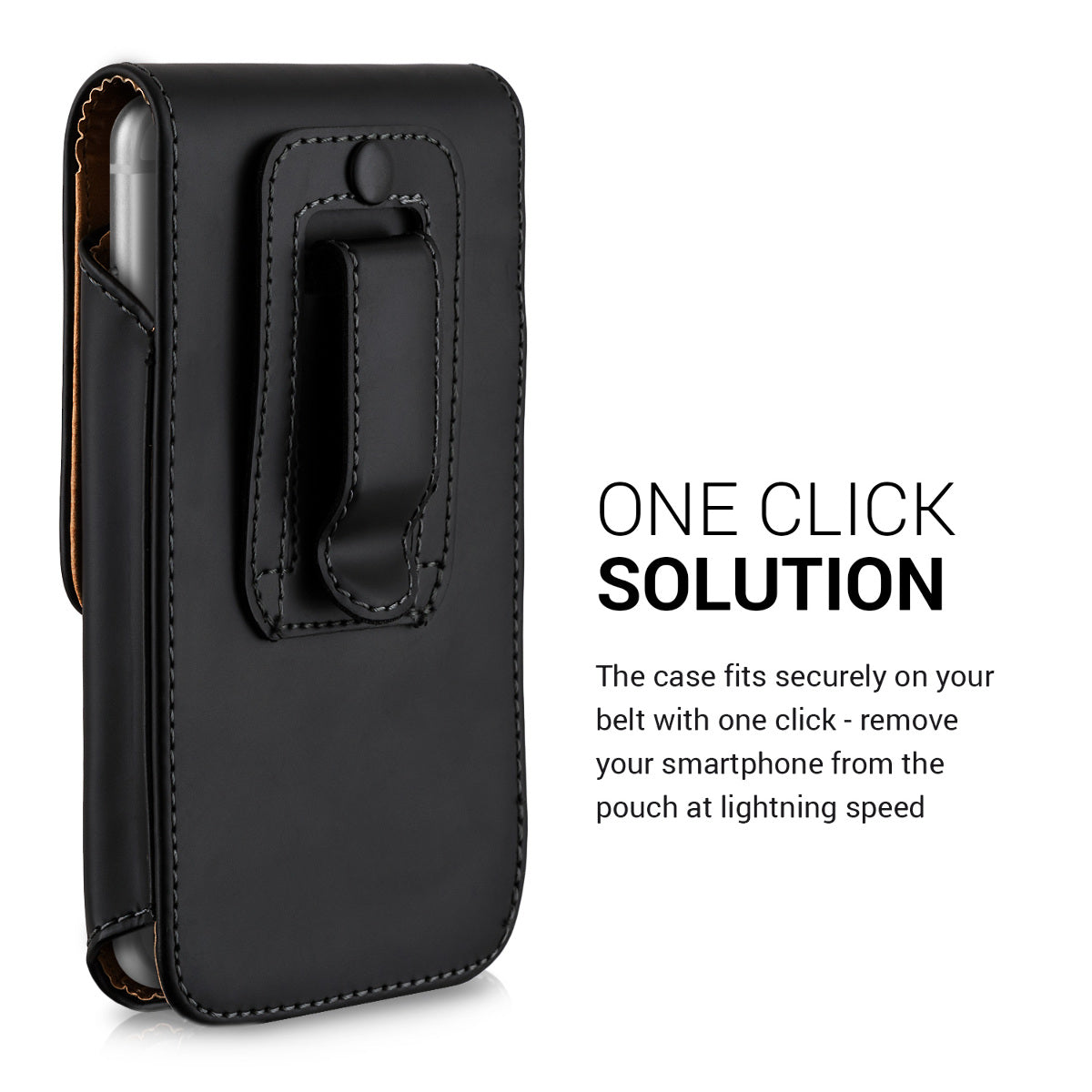 kwmobile Gürteltasche Hülle für Handys mit Gürtelclip - 13,5 x 6,9 cm Gürtel Case mit Gürtelschlaufe