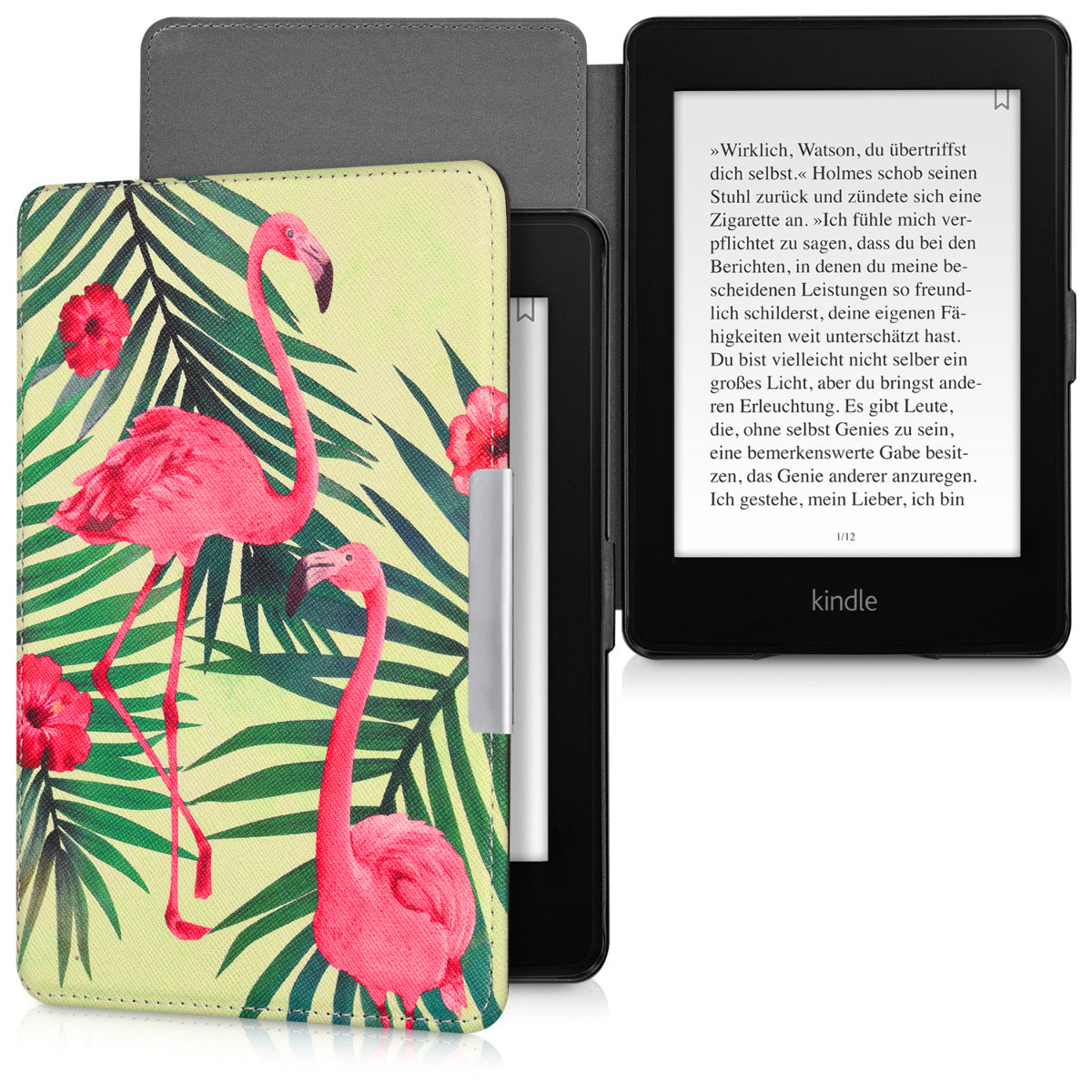 kwmobile Schutzhülle für Amazon Kindle Paperwhite Hülle - eReader Flip Case mit Auto Sleep Funktion