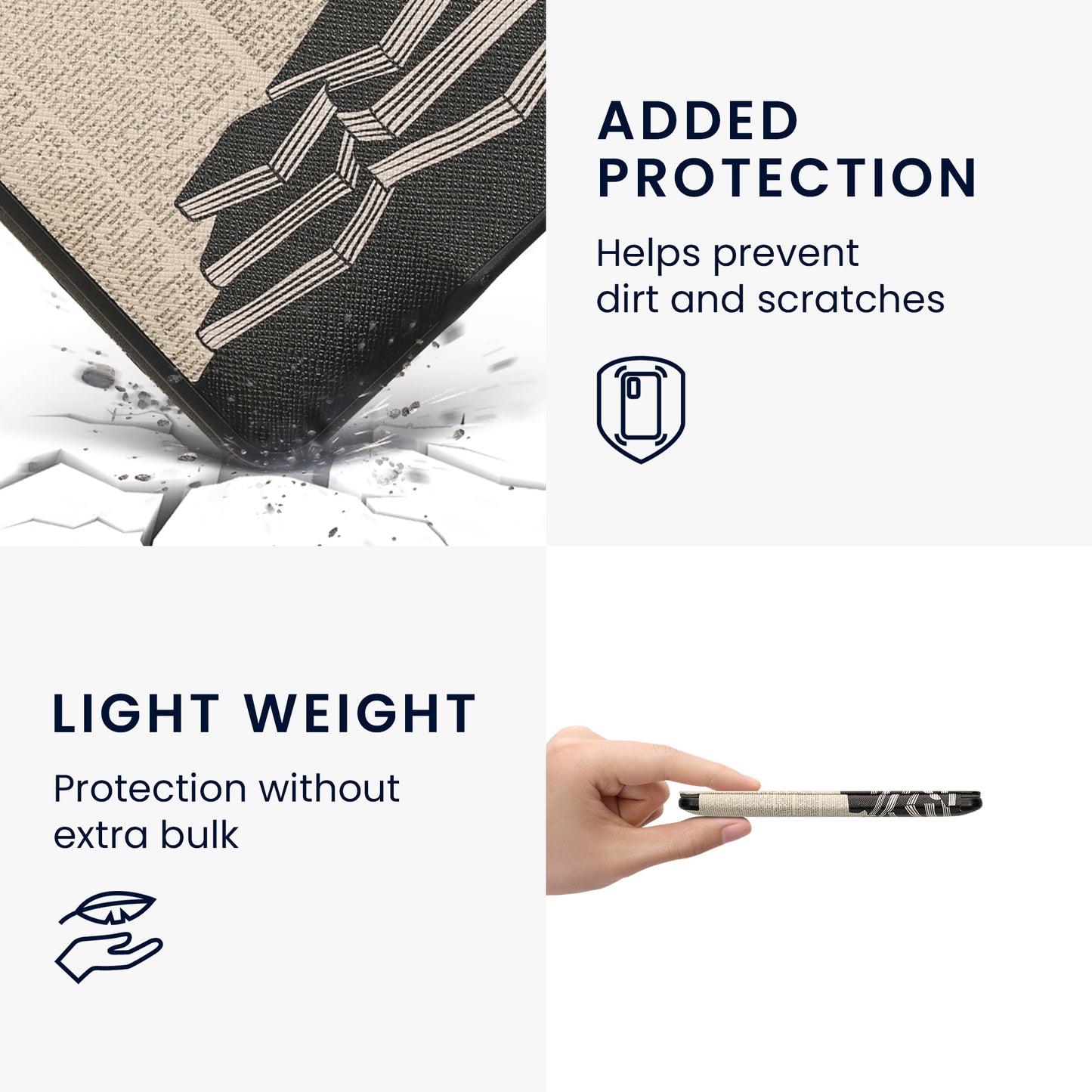 kwmobile Schutzhülle für Amazon Kindle Paperwhite Hülle - eReader Flip Case mit Auto Sleep Funktion