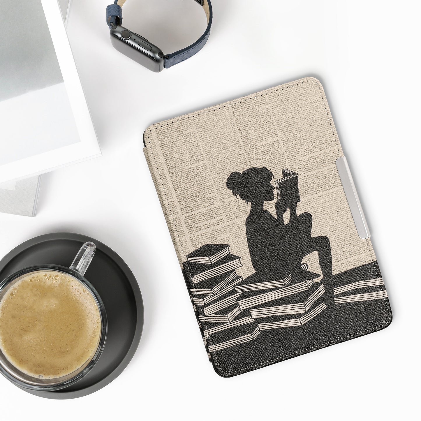 kwmobile Schutzhülle für Amazon Kindle Paperwhite Hülle - eReader Flip Case mit Auto Sleep Funktion
