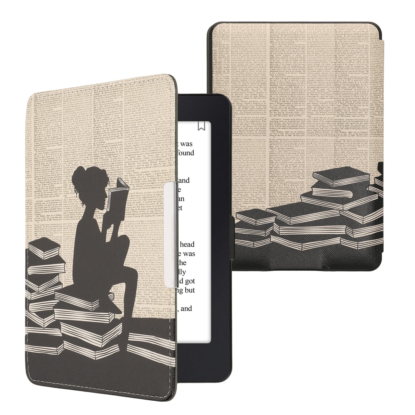 kwmobile Schutzhülle für Amazon Kindle Paperwhite Hülle - eReader Flip Case mit Auto Sleep Funktion