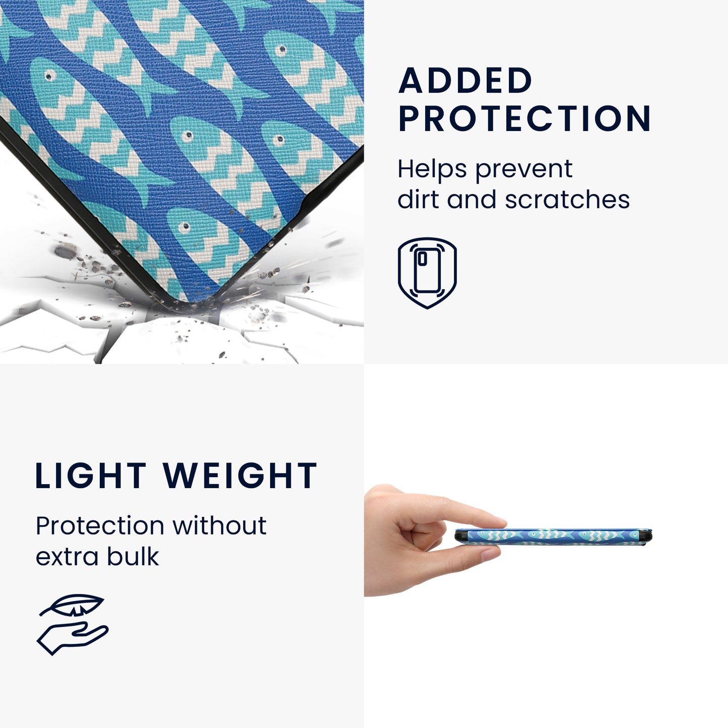 kwmobile Schutzhülle für Amazon Kindle Paperwhite Hülle - eReader Flip Case mit Auto Sleep Funktion