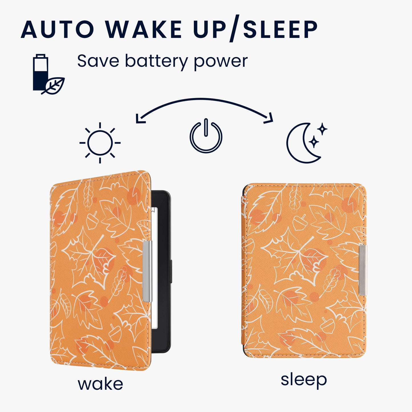kwmobile Schutzhülle für Amazon Kindle Paperwhite Hülle - eReader Flip Case mit Auto Sleep Funktion