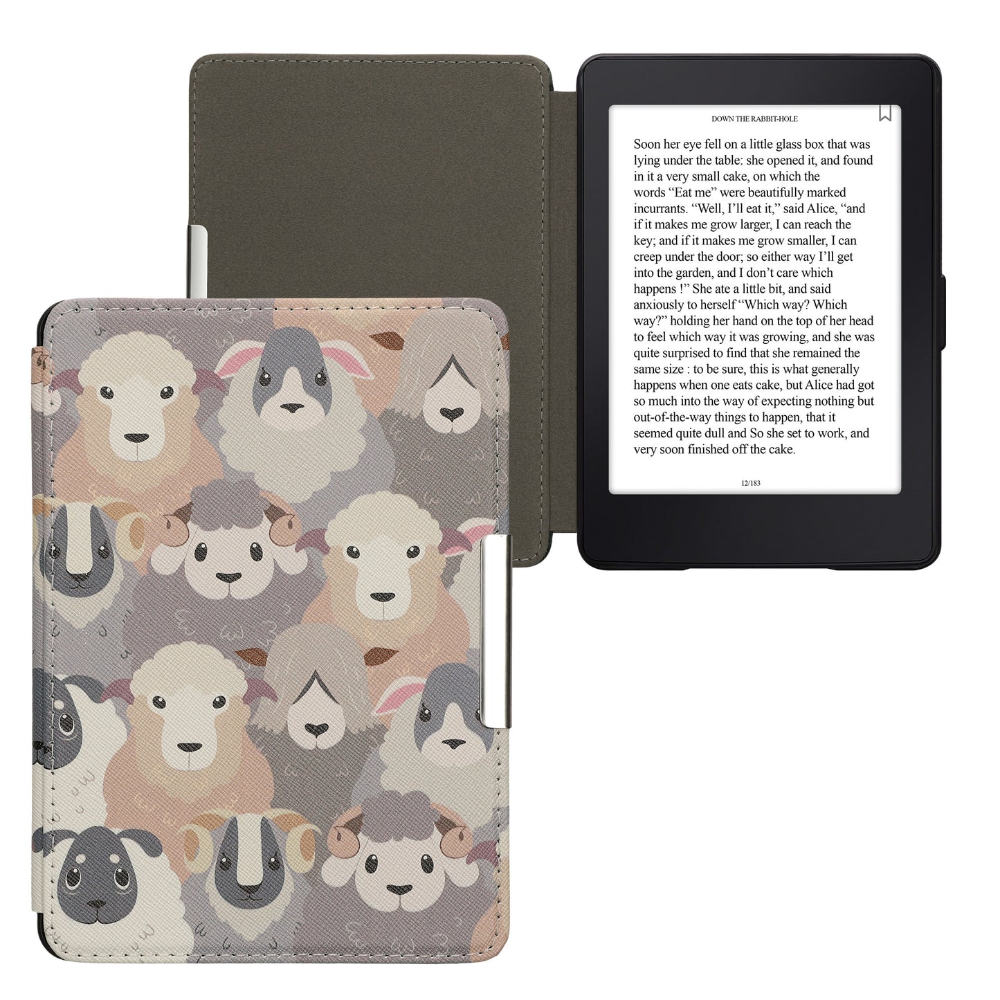 kwmobile Schutzhülle für Amazon Kindle Paperwhite Hülle - eReader Flip Case mit Auto Sleep Funktion