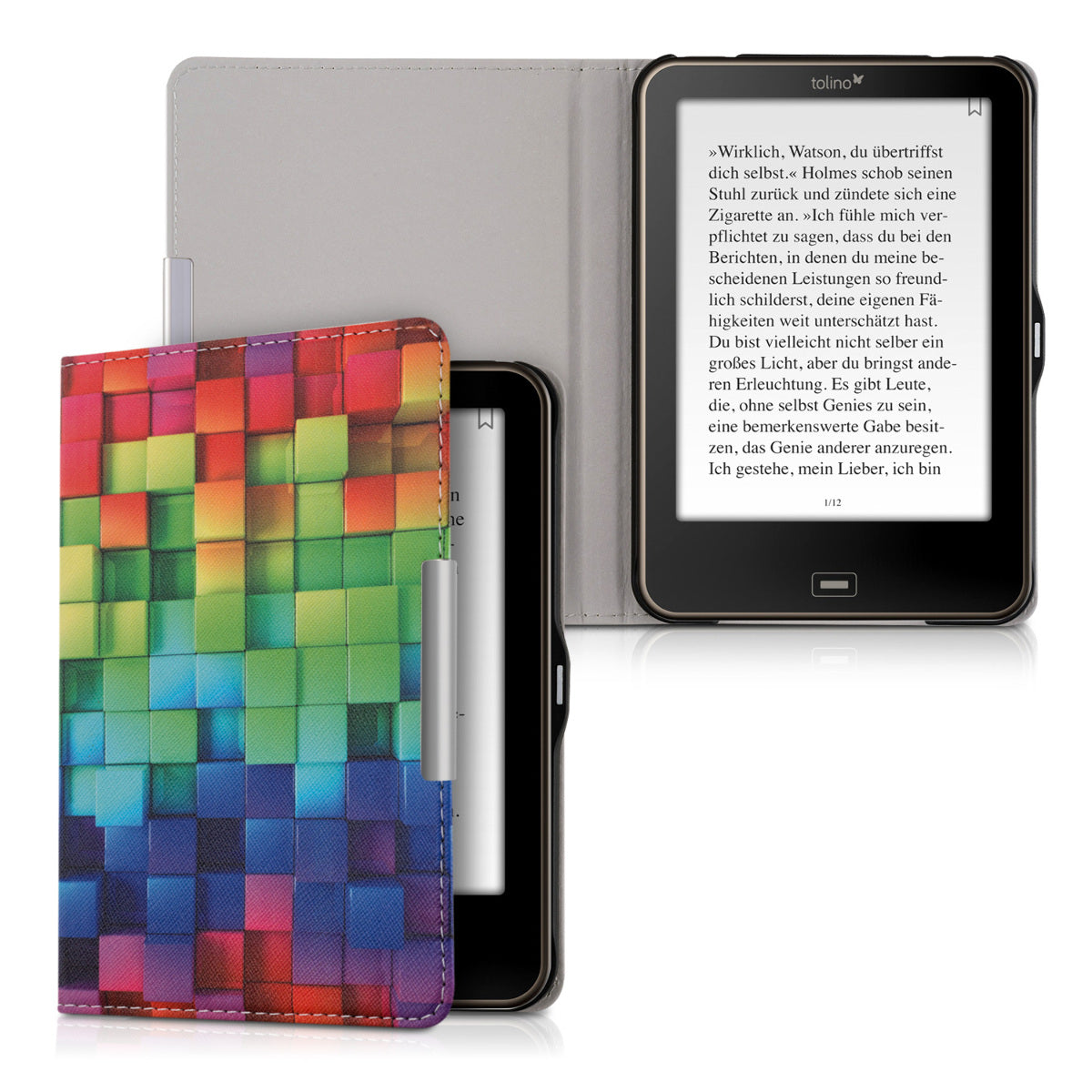 kwmobile Schutzhülle für Tolino Vision HD Hülle - eReader Flip Case mit Auto Sleep Funktion