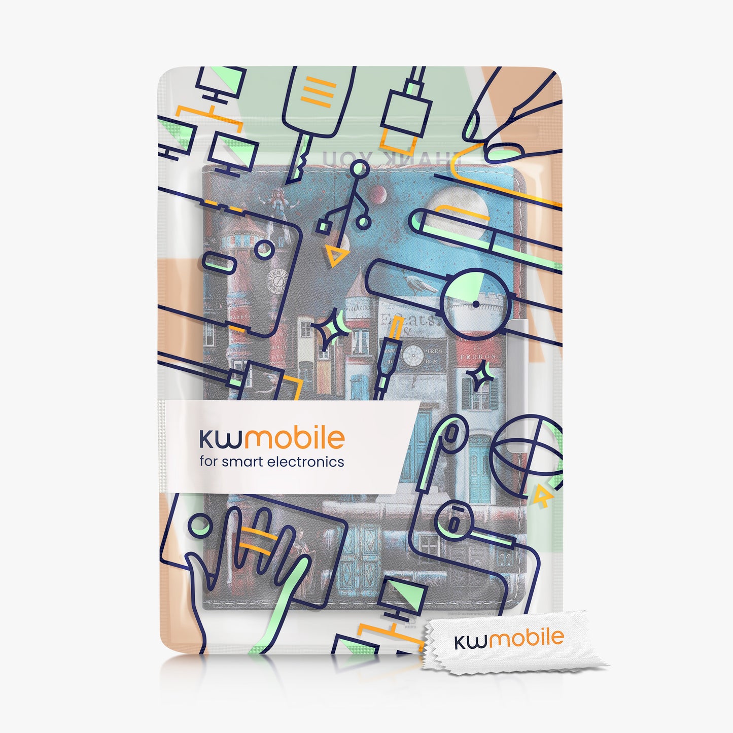 kwmobile Schutzhülle für Tolino Vision HD Hülle - eReader Flip Case mit Auto Sleep Funktion