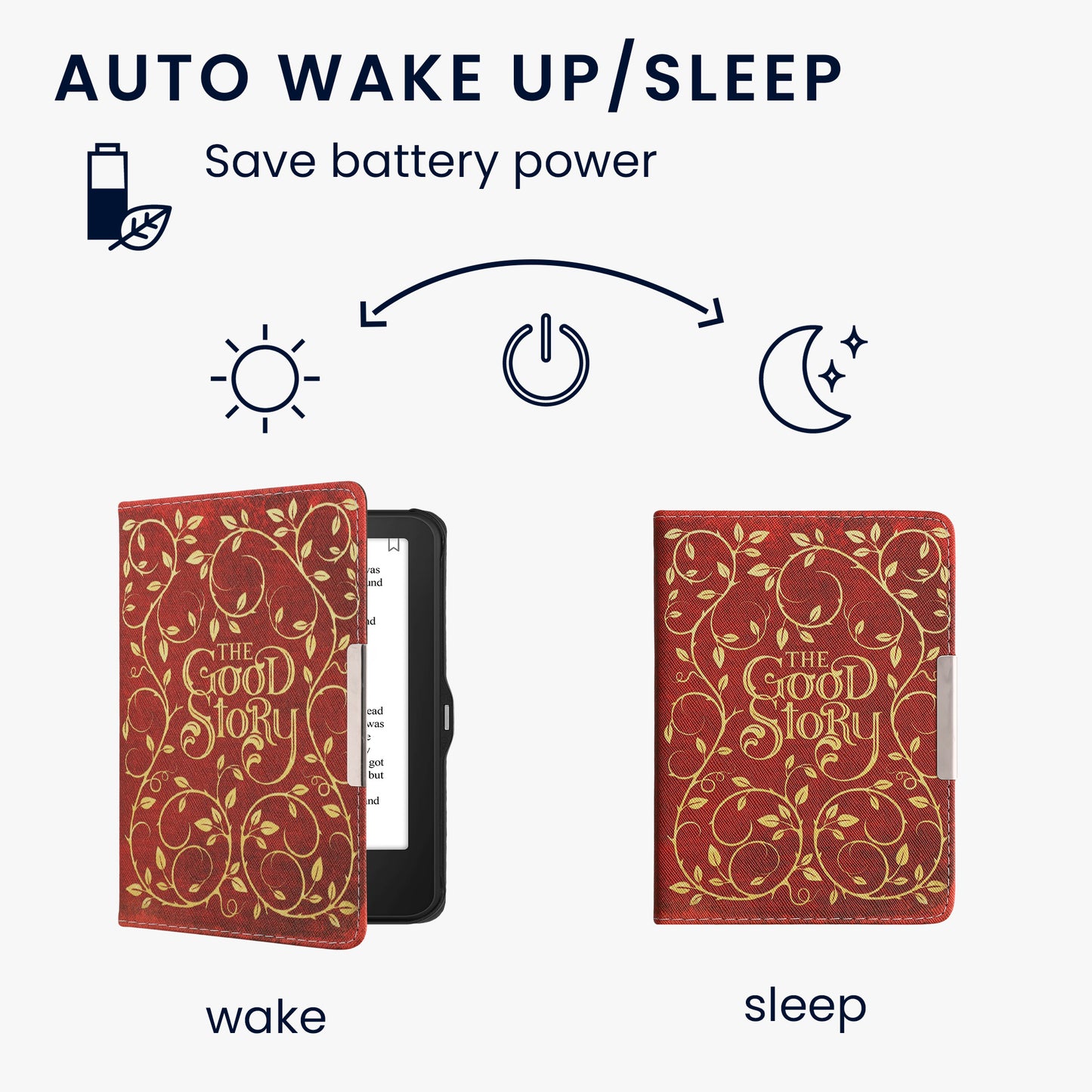 kwmobile Schutzhülle für Tolino Vision HD Hülle - eReader Flip Case mit Auto Sleep Funktion
