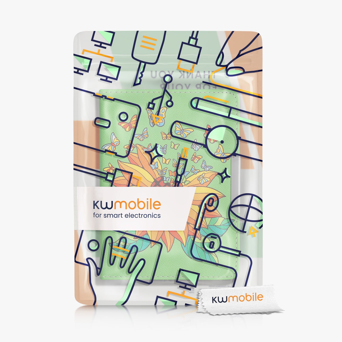 kwmobile Schutzhülle für Tolino Vision HD Hülle - eReader Flip Case mit Auto Sleep Funktion