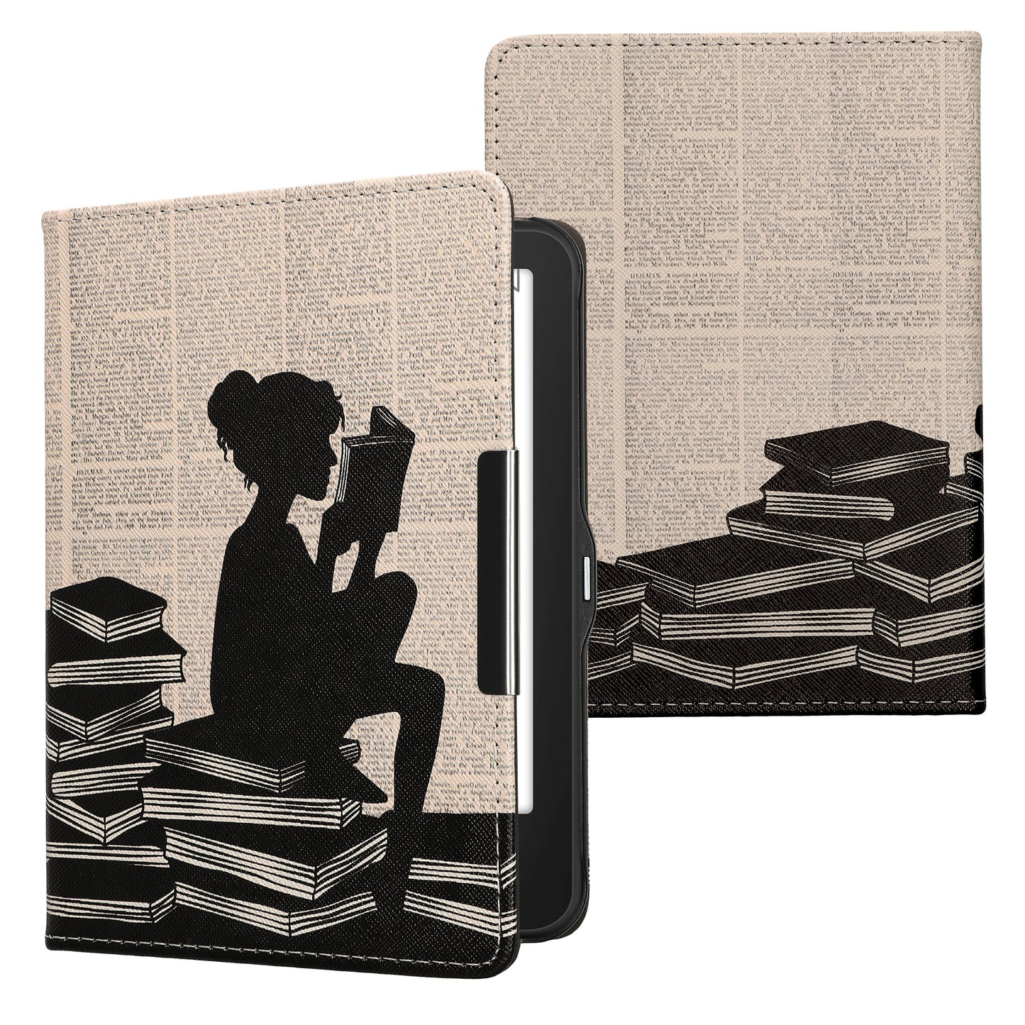 kwmobile Schutzhülle für Tolino Vision HD Hülle - eReader Flip Case mit Auto Sleep Funktion